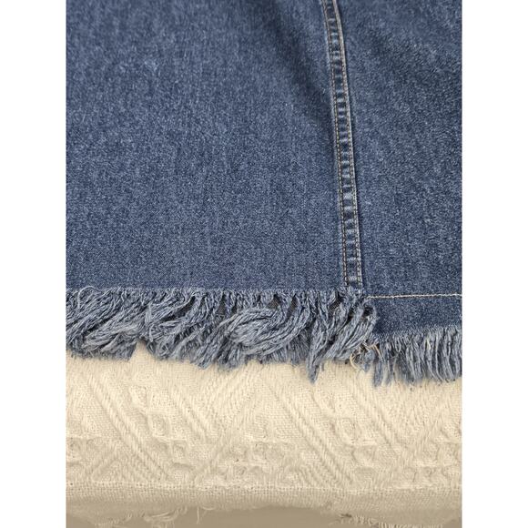 Original Ty Wear Denim Romper Dress Embroidered BirdHouse Pattern Vintage Sz 14 - Picture 8 of 8